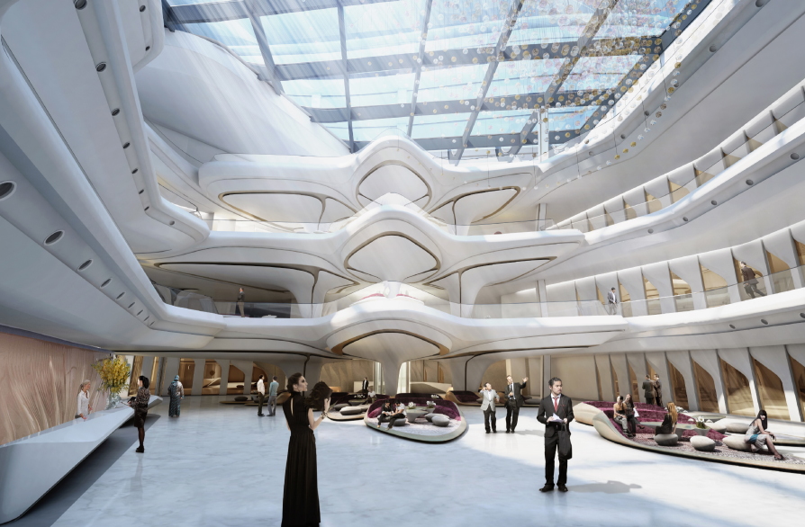 The Opus by Zaha Hadid, Lobby