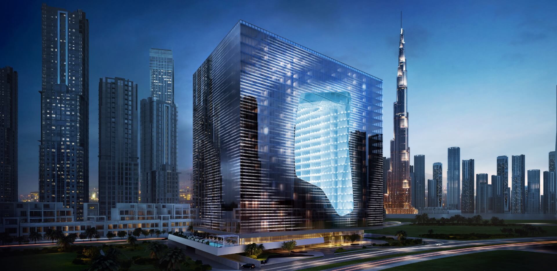 The Opus by Zaha Hadid, Exterior Render
