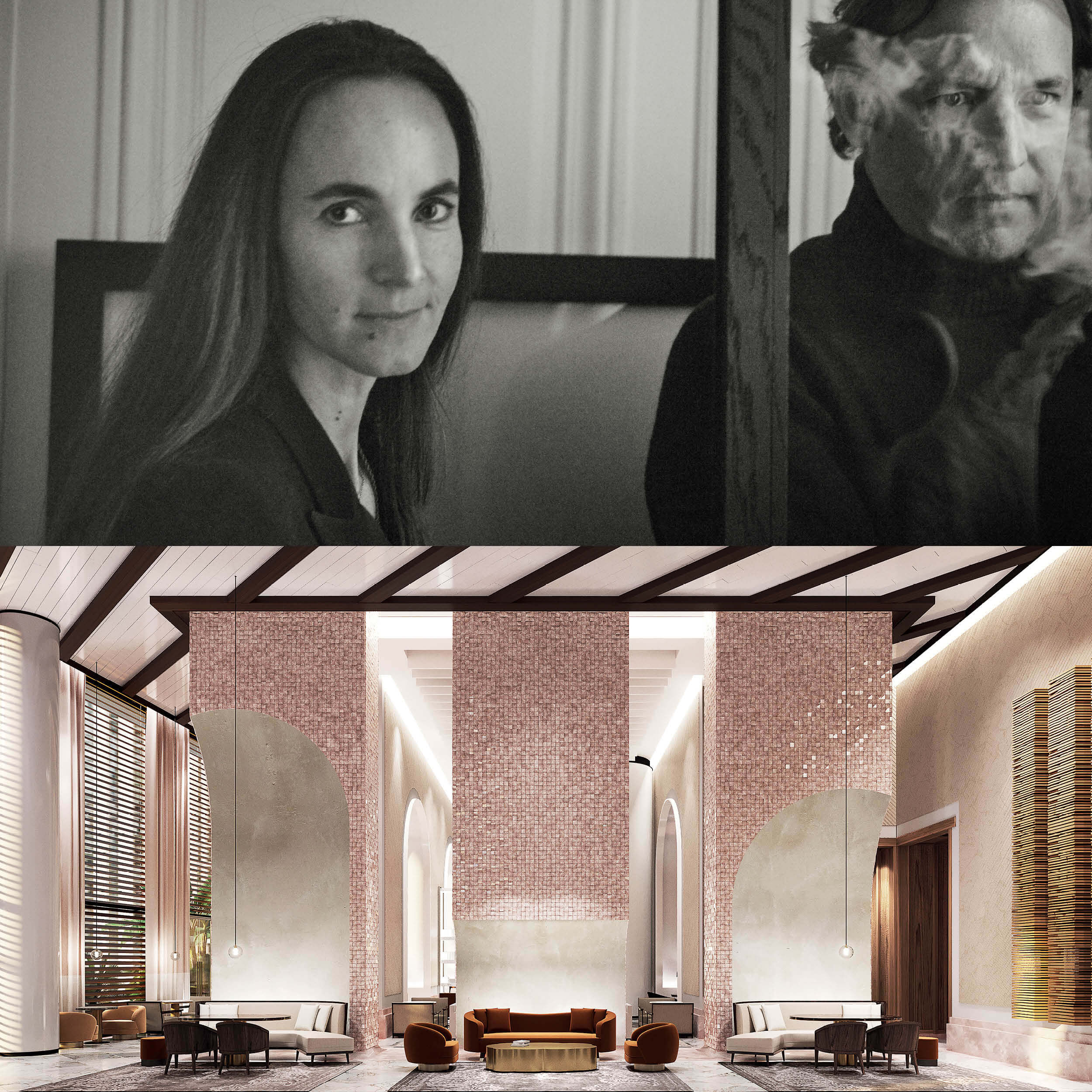Gilles&Boissier portrait, The Dorchester Dubai interior render